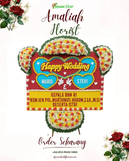 Papan Bunga Pernikahan Kolor